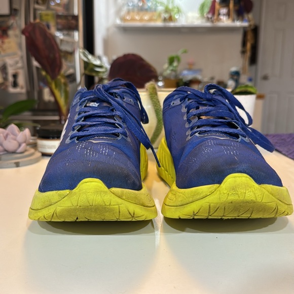 Hoka One One Men's Carbon X Running Shoes Blue/Primrose, Size 9.5 - Picture 6 of 8